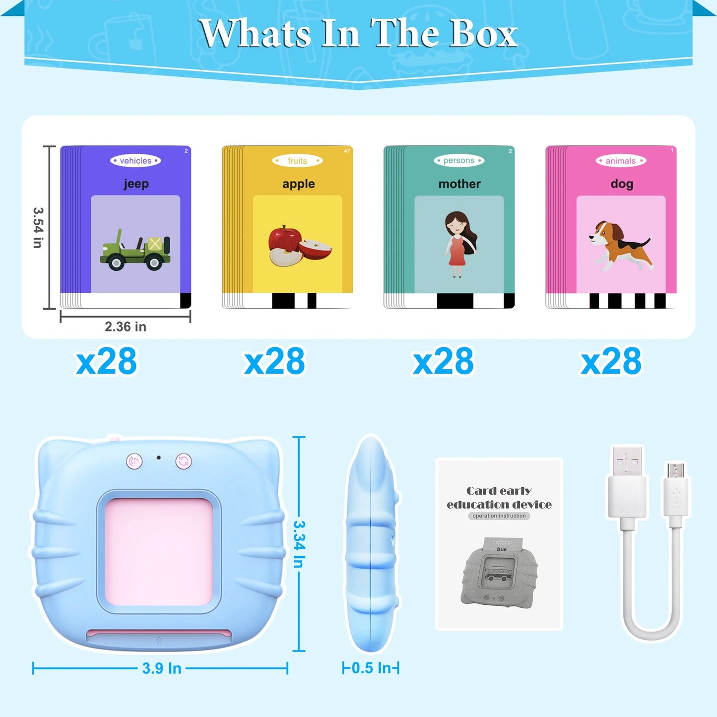 Early Educational Toys for Toddlers 1-6 Years Old, Autism Sensory Toys for Autistic Children, 224 Sight Words Flash Card Learning Toys for Kids, Gifts for Boys Girls