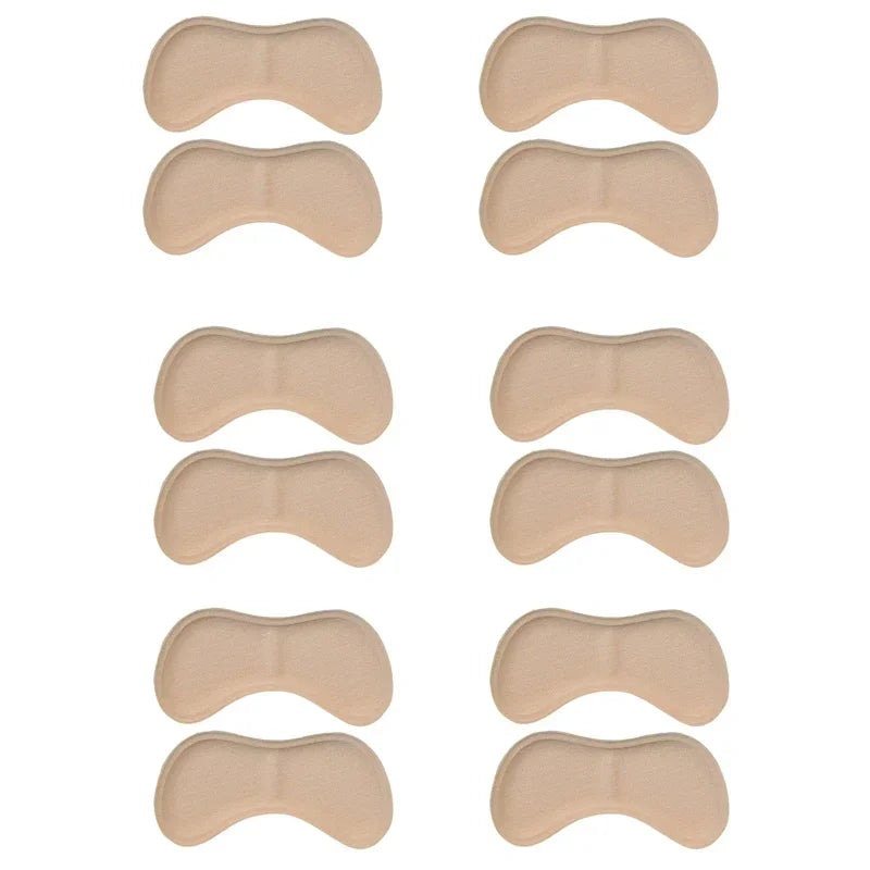 12 Pcs Heel Insoles Patch Pain Relief Anti-Wear Cushion Pads Feet Care Heel Protector Adhesive Back Sticker Shoes Insert Insole