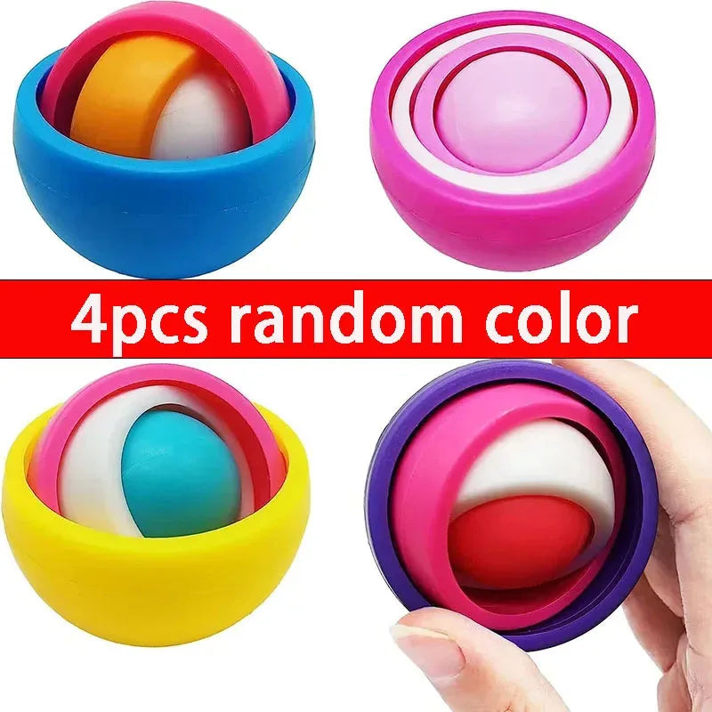 Stress: 3D Rotation Ball Fidget Gyro Sensory Toys for Kids & Adults. Helps with ADHD Autism Stress Relief