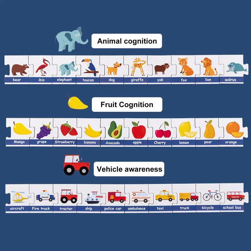 English Learning: Alphabet, Reading & Spelling Puzzle & Flash Cards For Kids Aged 3(Self Correcting)