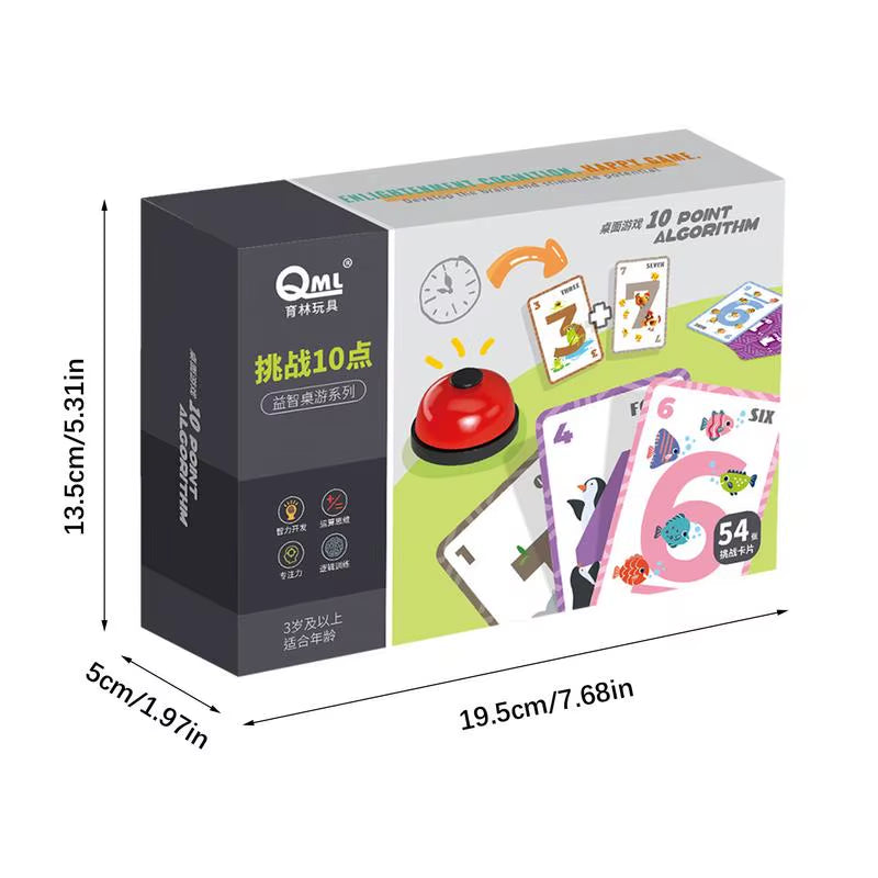 Flash Cards Math Educational Mental Arithmetic Learning for Child Learning & Toy Card Game for Kids Boys Girls Mastering