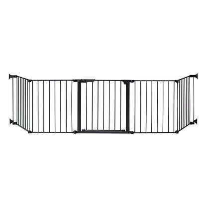 Custom Fit Auto Close Hearthgate Baby or Fireplace Gate for Child Safety, Black