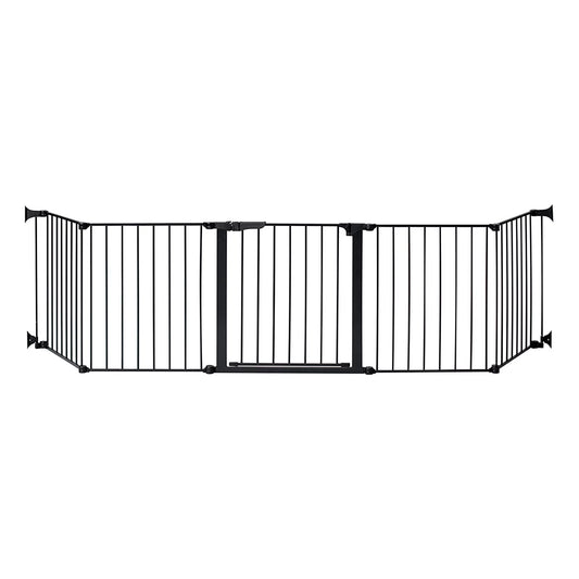 Custom Fit Auto Close Hearthgate Baby or Fireplace Gate for Child Safety, Black
