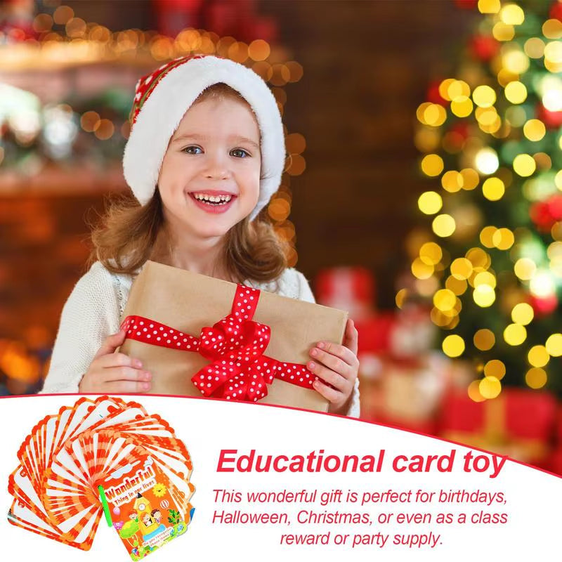 English Flash Cards for Kids 50X Double-Sided Word Cards Preschool Learning Educational Toys for Children Aged 3-6