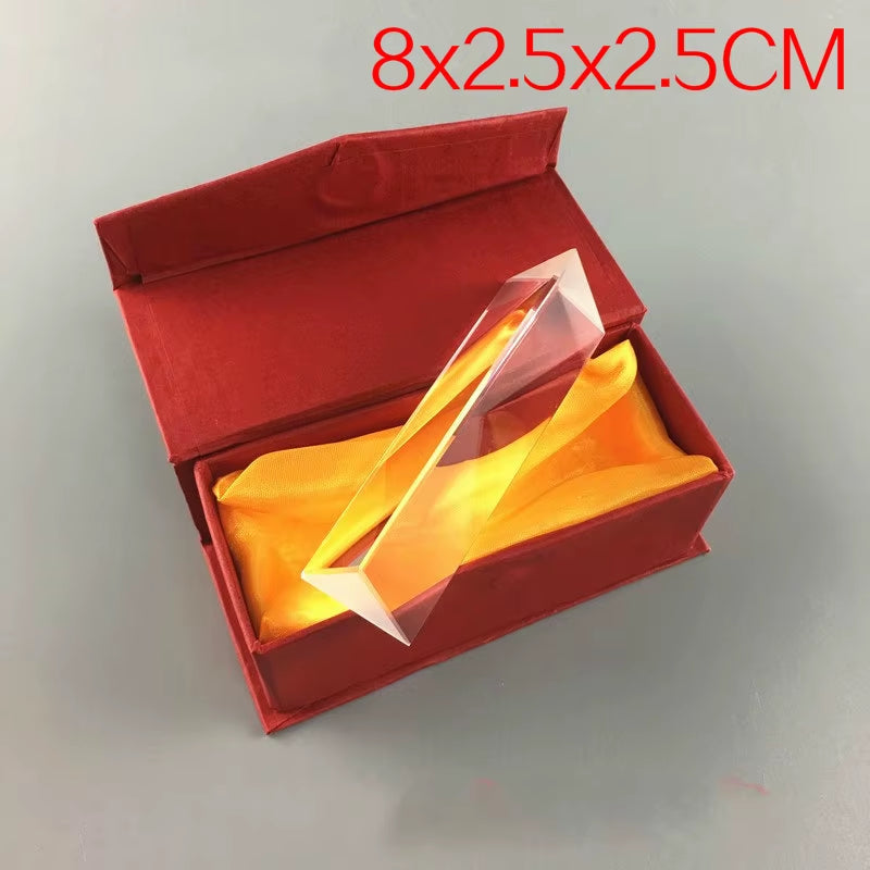 Physics Science Toys Triple Prism Glass Reflecting Color Light Spectrum Learning Educational Toys for Children School Teaching