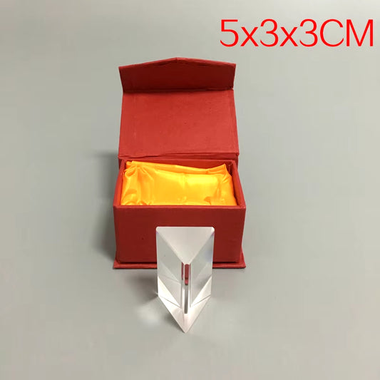 Physics Science Toys Triple Prism Glass Reflecting Color Light Spectrum Learning Educational Toys for Children School Teaching