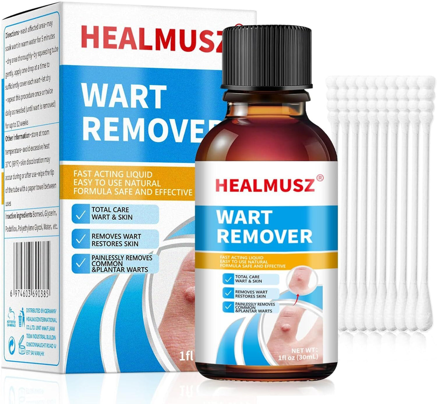 Fast-Acting Wart Remover with Salicylic Acid, Wart Removal Cream for Women Men,