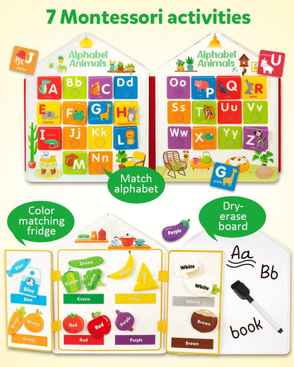 Coogam toddler activities Montessori Busy Book, Activity Busy Sensory