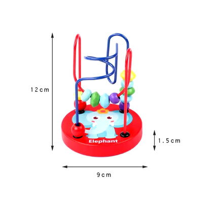 Baby Montessori Educational Math Toy Kids Circles Bead Wire Maze Roller Coaster for Children Montessori Wooden Toys Wood Puzzles