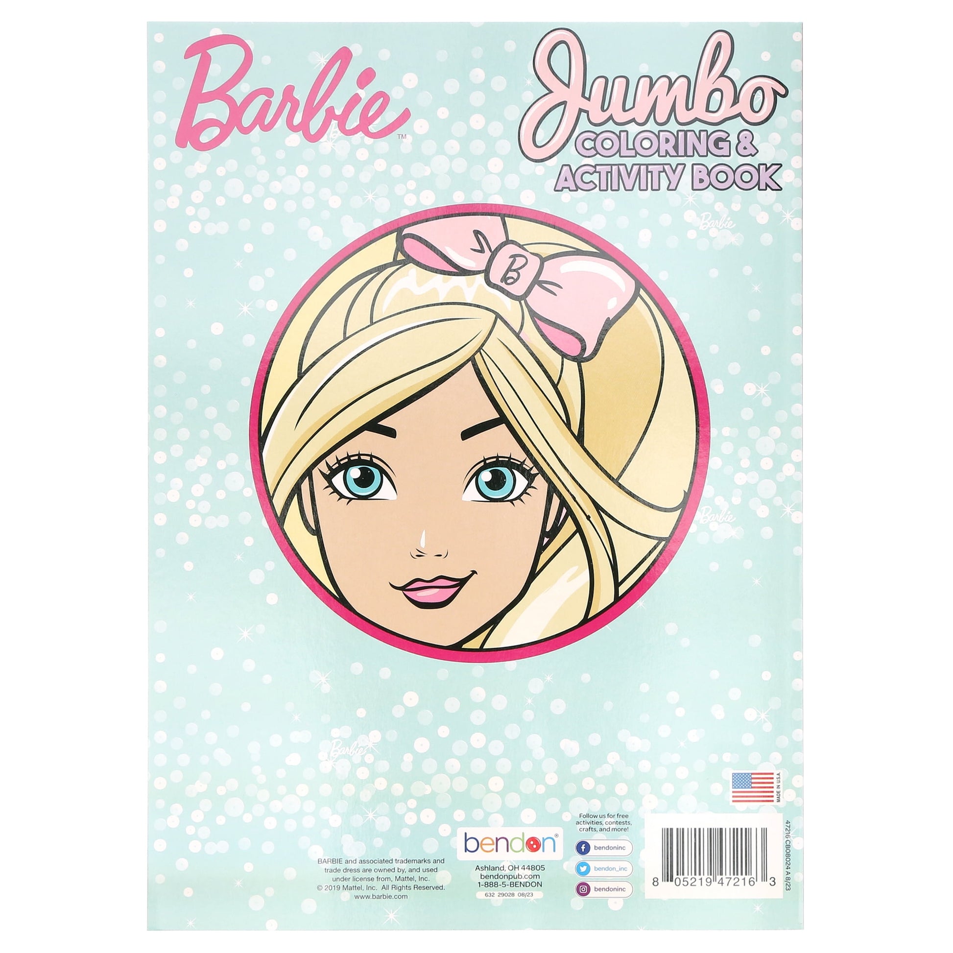 BARBIE Coloring Book 2 Title, for Learning Activity Drawing, 80 Pages, 2-Pack