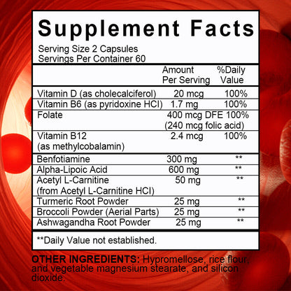 Nerve Shield Nerve Formula for Neuropathy, Nerve Function, Blood Flow