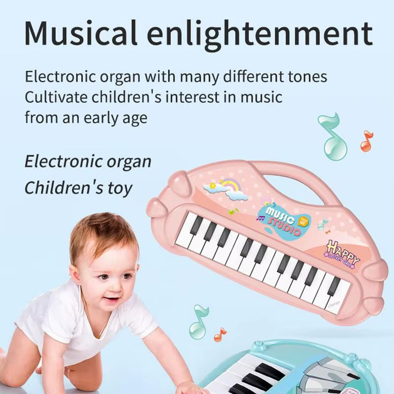 13 Key Portable Music Piano Keyboard Electronic Musical Instrument Toys Multifunctional Kids Learning Toys Birthday Gift
