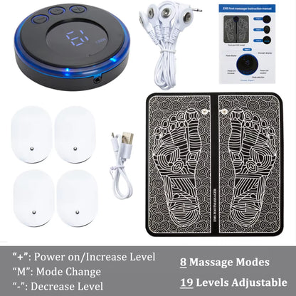 EMS Foot Massager Mat Electric TENS Feet Massager Pad Foldable Massage Mat Muscle Stimulation Fisioterapia Terapia Fisica Salud