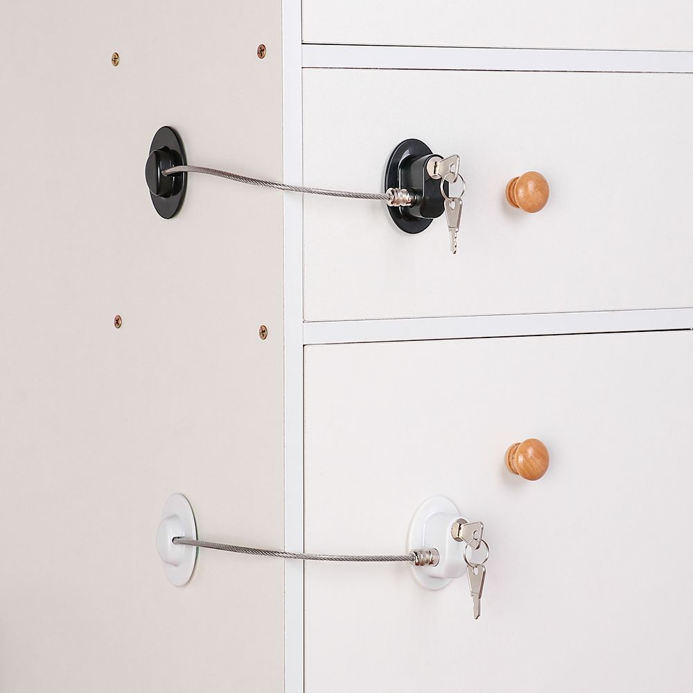 Door/Window/Refrigerator Security Cable Door Lock For Kids