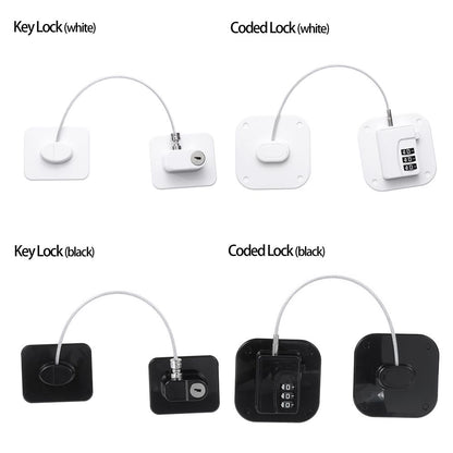 Door/Window/Refrigerator Security Cable Door Lock For Kids