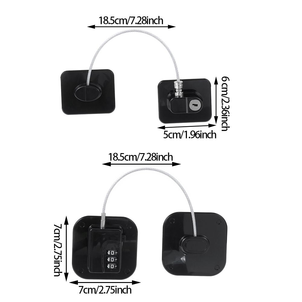 Door/Window/Refrigerator Security Cable Door Lock For Kids