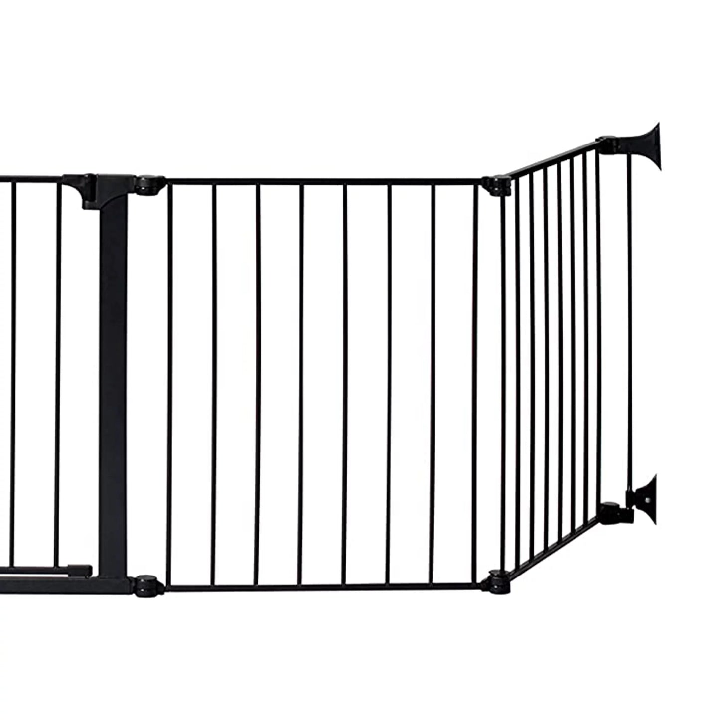 Custom Fit Auto Close Hearthgate Baby or Fireplace Gate for Child Safety, Black