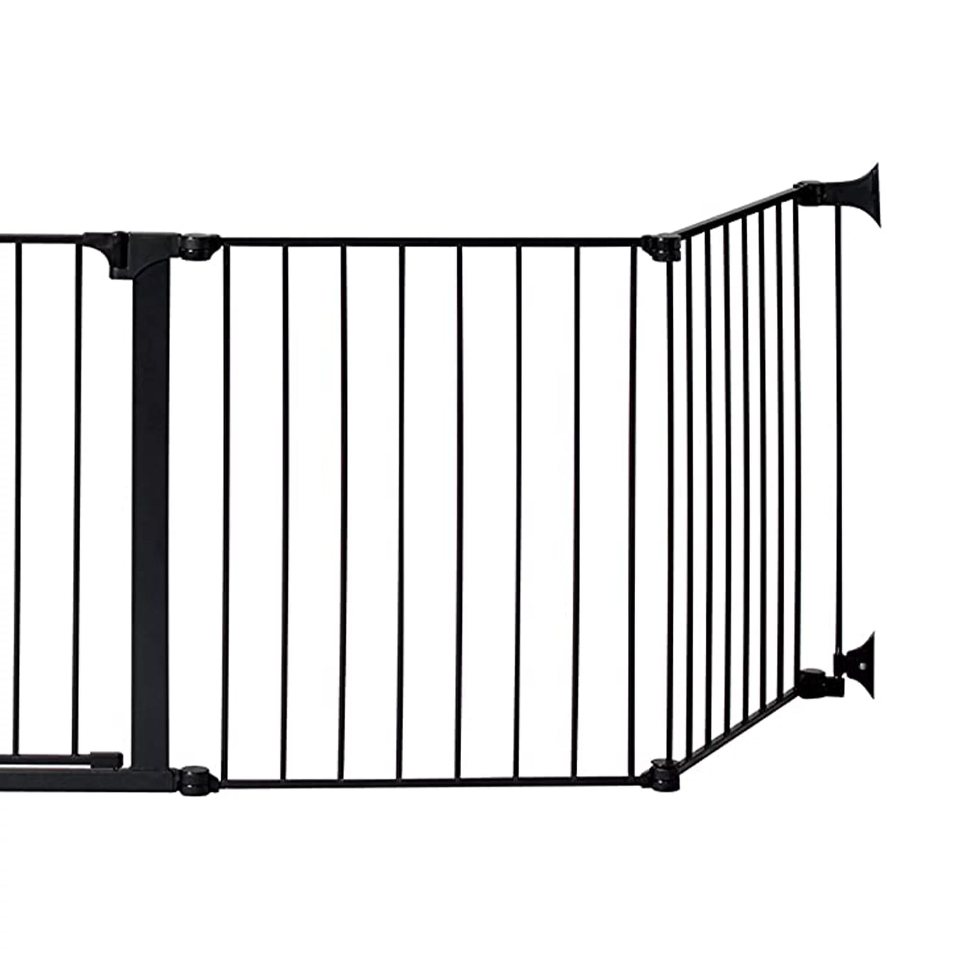 Custom Fit Auto Close Hearthgate Baby or Fireplace Gate for Child Safety, Black