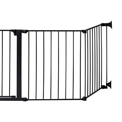 Custom Fit Auto Close Hearthgate Baby or Fireplace Gate for Child Safety, Black
