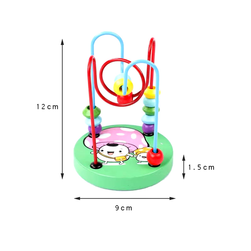 Baby Montessori Educational Math Toy Kids Circles Bead Wire Maze Roller Coaster for Children Montessori Wooden Toys Wood Puzzles