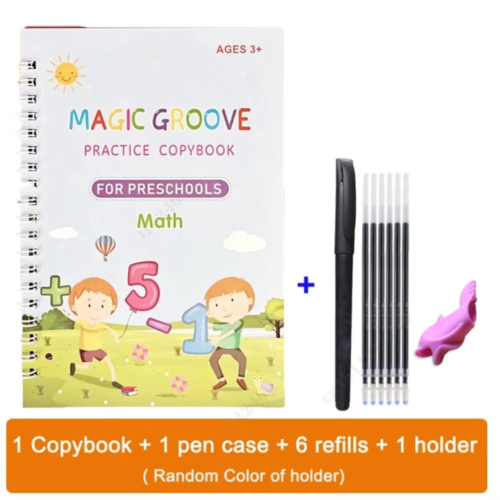 English Groove Magic Practice Copybook Children'S Book Learning Numbers Letters Alphabet Calligraphy Writing Exercise Books Gift