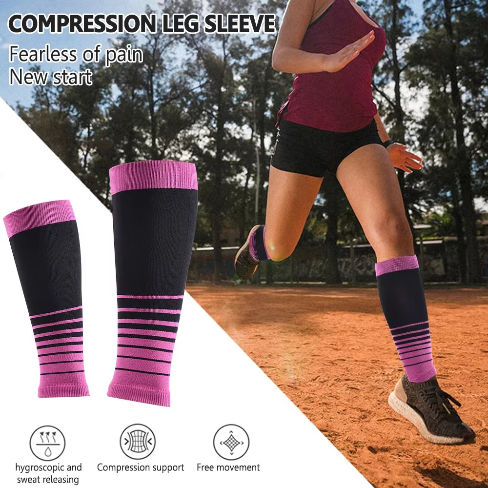 Sports Compression Calf Sleeves (20-30Mmhg) for Men & Women -Leg Shin Splints Socks - for Running, Shin Splint, Medical, Travel