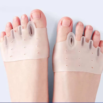 2 Comfortable Silicone Front Foot Pads for Foot Health and Bunion Relief, Perfect for Night and Home Use