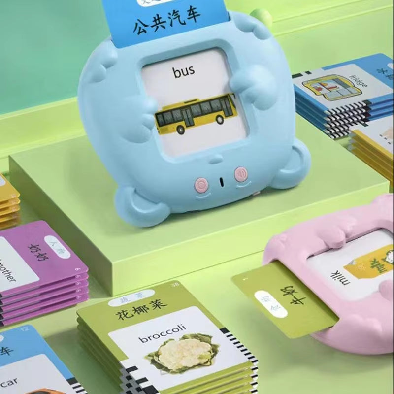 Reading Learning Machine Learning Animals Shape Color Learning Cards Machine with 112 Cards Talking Flash Cards Educational Toys