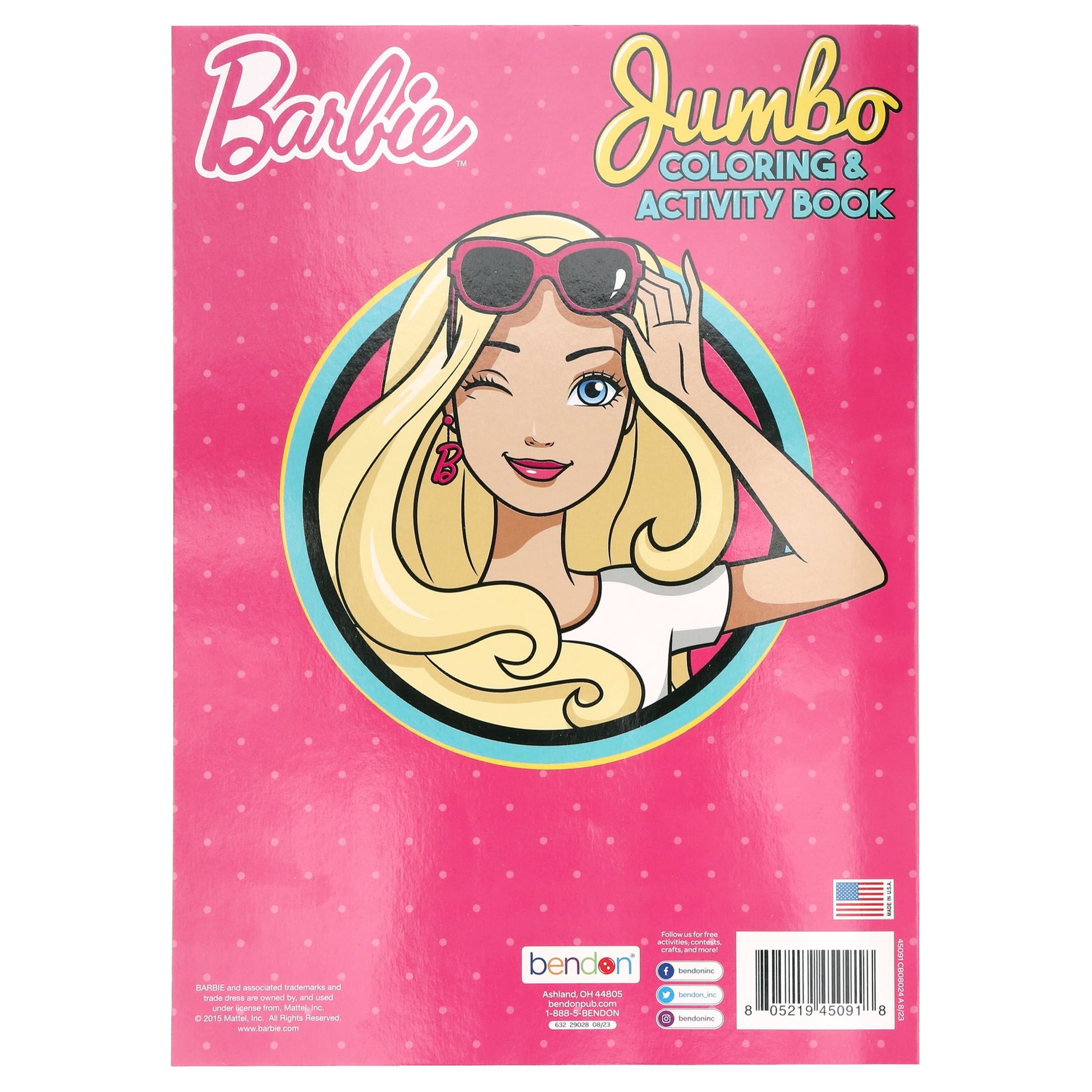 BARBIE Coloring Book 2 Title, for Learning Activity Drawing, 80 Pages, 2-Pack