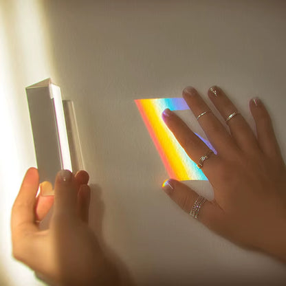 Physics Science Toys Triple Prism Glass Reflecting Color Light Spectrum Learning Educational Toys for Children School Teaching