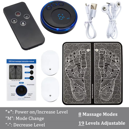 EMS Foot Massager Mat Electric TENS Feet Massager Pad Foldable Massage Mat Muscle Stimulation Fisioterapia Terapia Fisica Salud