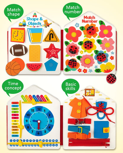 Coogam toddler activities Montessori Busy Book, Activity Busy Sensory