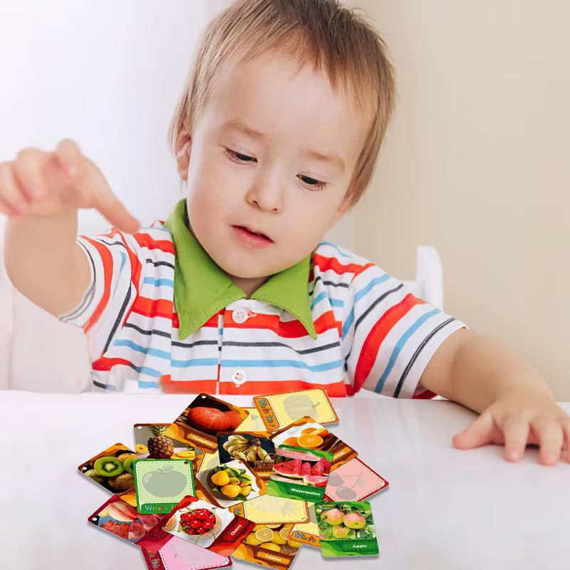 Preschool Flash Cards Babies Learning Toys Food Flash Cards Set of 45 Multipurpose Alphabet Flash Cards Set Learning Educational