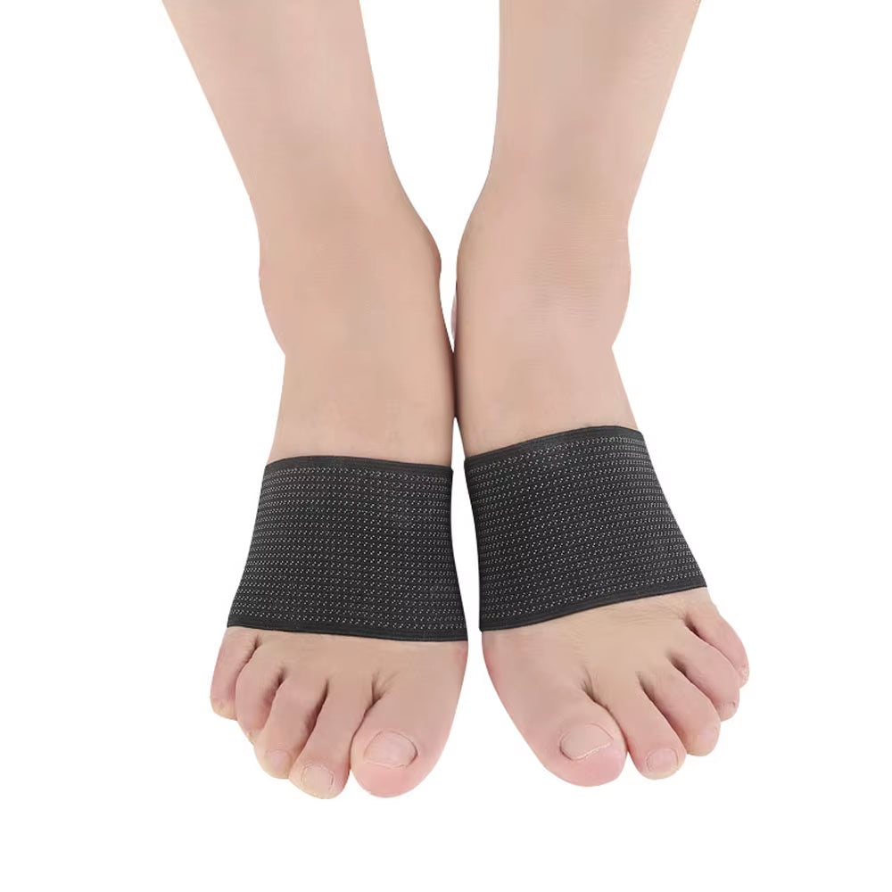 2Pcs Plantar Fasciitis Arch Support - Compression Copper Braces/Sleeves for Flat Feet Heel Spurs and High Arch Pain Relief