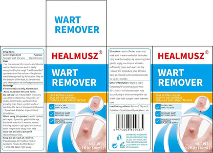 Fast-Acting Wart Remover with Salicylic Acid, Wart Removal Cream for Women Men,