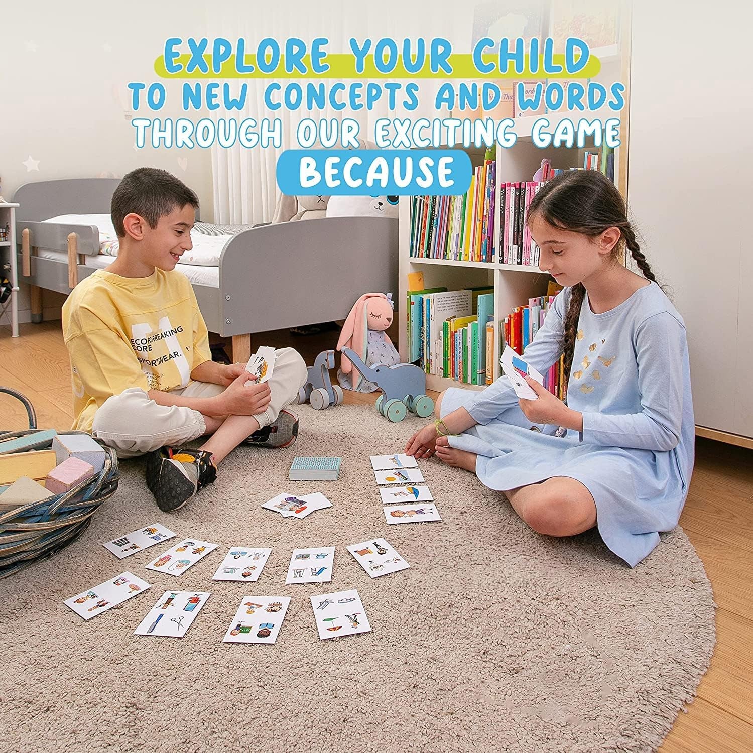 Milim Speech Therapy Toys for Toddlers Age 2 and up - Speech Therapy Materials, Autism Tools Flash Cards Sentences, Toddler Speech Therapy Games, ABA Speech Therapy Toys for Toddlers 3-4, Because