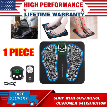 (A)-Foot Massager Neuropathy Feet Portable Intelligent Foot Stimulator Pad