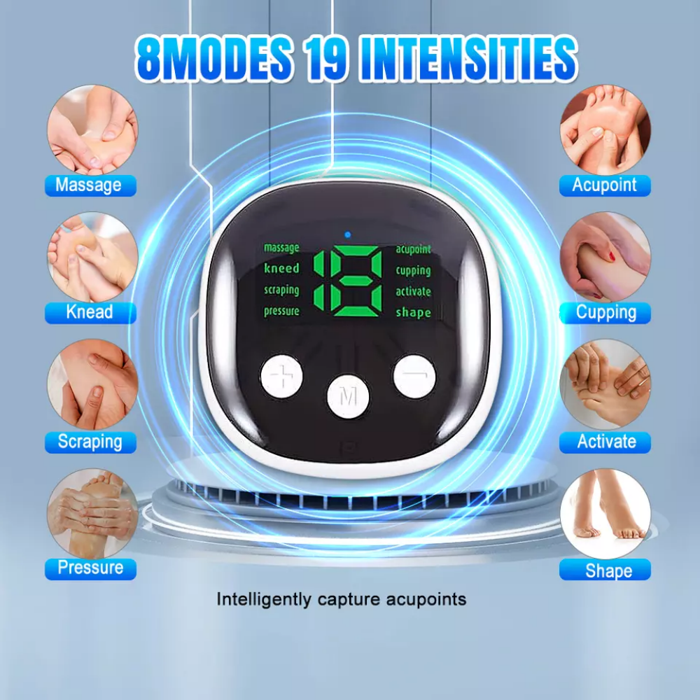 (A)-Foot Massager Neuropathy Feet Portable Intelligent Foot Stimulator Pad