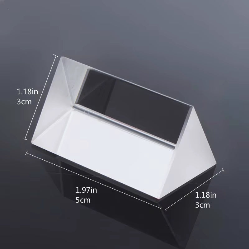Physics Science Toys Triple Prism Glass Reflecting Color Light Spectrum Learning Educational Toys for Children School Teaching