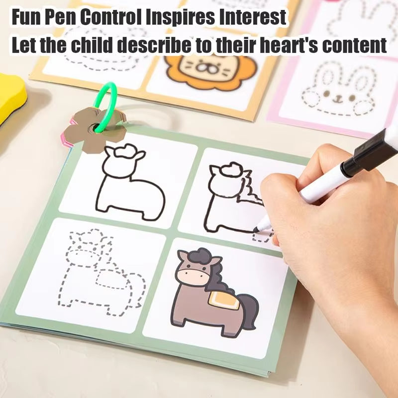 Pen Control Training Book Pen Control Preschool Activity Book Drawing Toys for Kids Ages 3 Training Book Preschool Learning