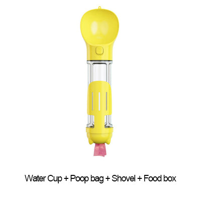 300 500Ml Portable Multifunction Dog Water Bottle Food Feeder for Big Dogs 3 in 1 Poop Dispenser Puppy Pet Travel Drinking Bowls