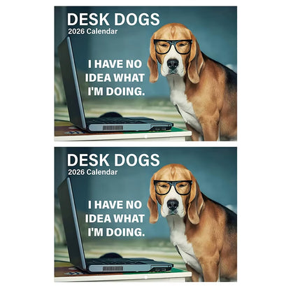 Funny Dog Calendar 2026 Planning Wall Calendar Hangable Monthly Calendar Decorative Hangable Calendar for Date Work Planning