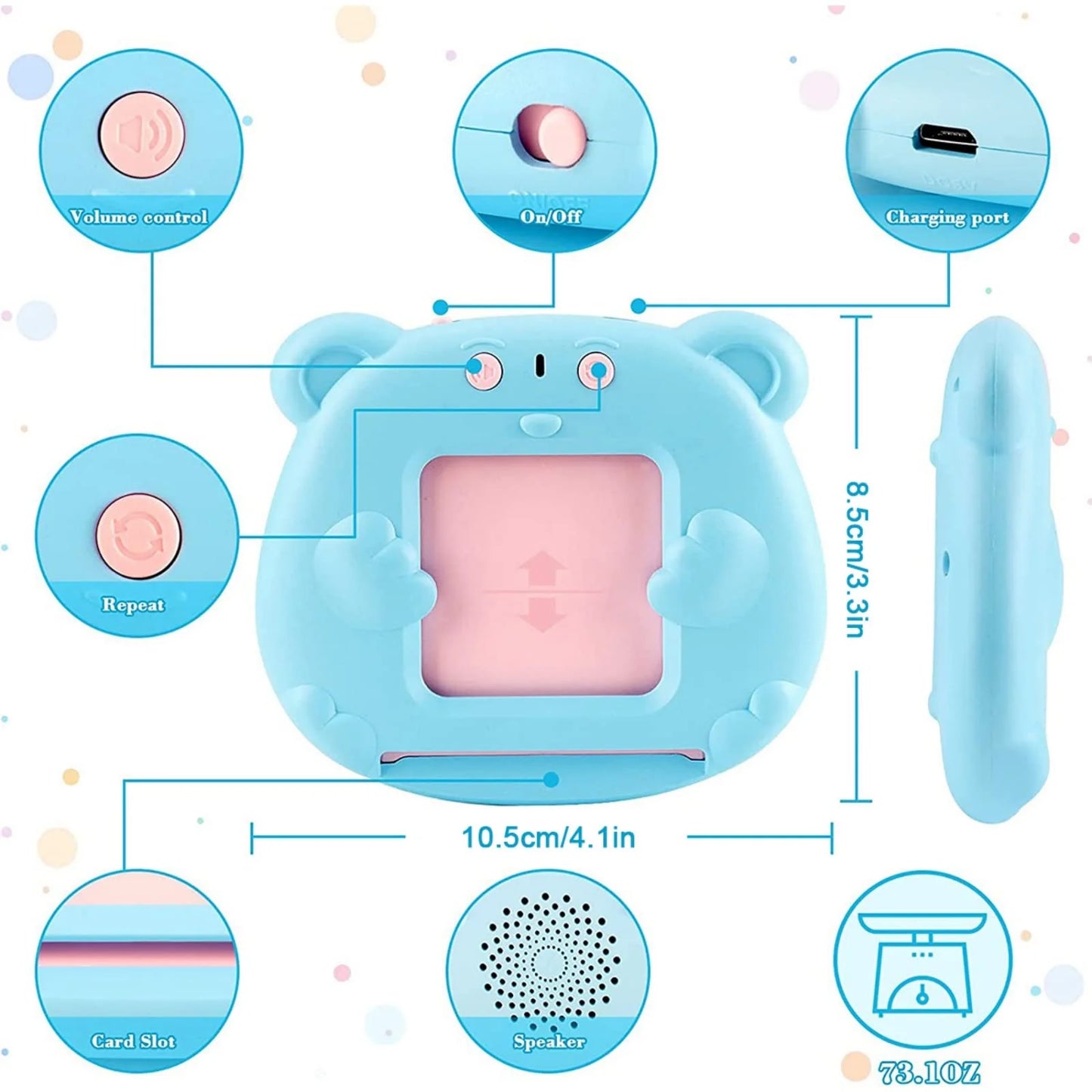 Talking Flash Cards Learning Toys for 1-6 Years Old Boys Girls,Autism Sensory Toys for Autistic Children,Speech Therapy Toys,Learning Montessori Toys,224 Sight Words(Blue)