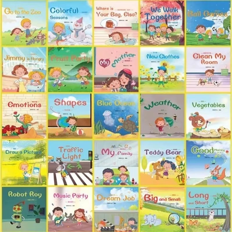 60 Books/Set Children'S English Early Learning Picture Book Graded Reading Storybook Enlightenment Cognitive Tale Bedtime Story