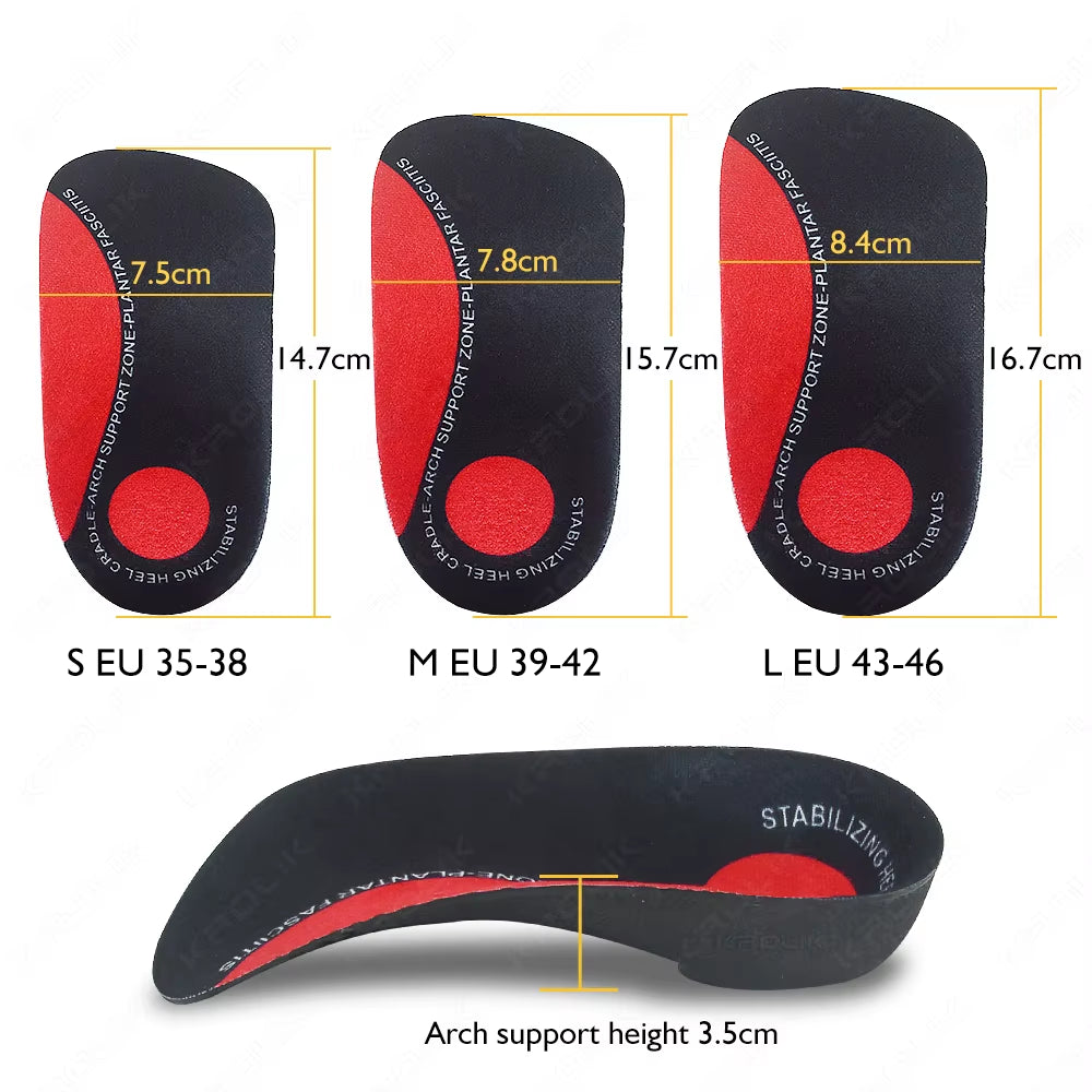 High Arch Supports Shoe Sole EVA Sport Orthopedic Insoles for Men Women Plantar Fasciitis Flat Feet Pain Relief Shoe Cushion Pad