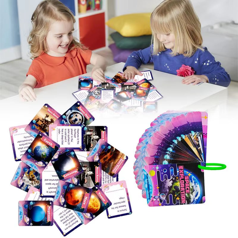 Flash Cards Educational Toys Toddler Space Learning Flash Cards Social Emotional Learning Activities Cards Toys for Kids Toddler