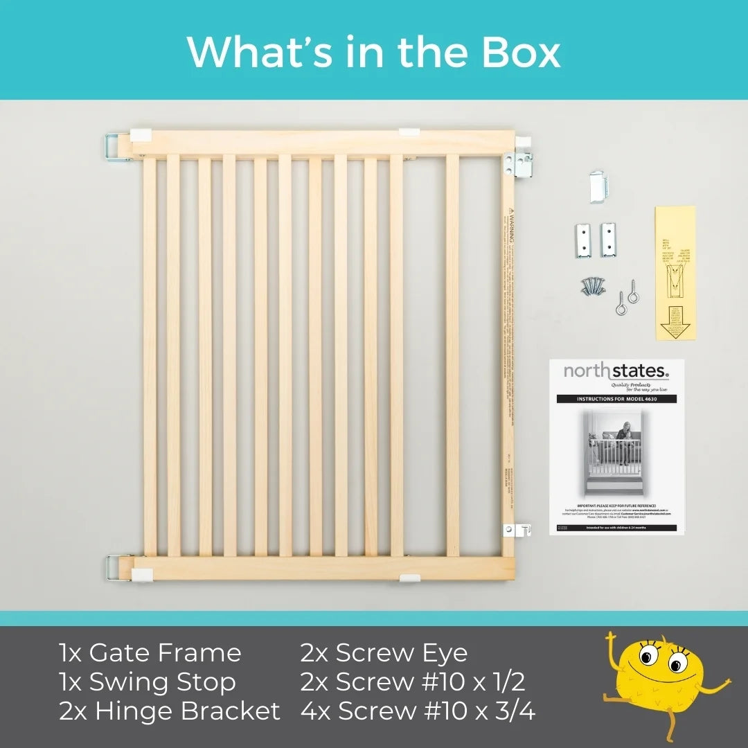 30 In. H X 28-42 In. W Wood Child Safety Gate