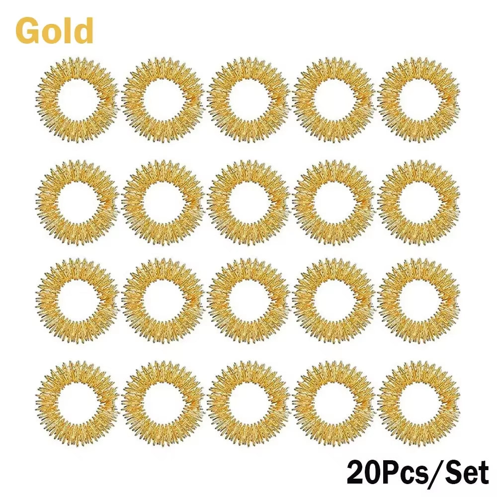 1/2/5/10/20Pcs Spiky Sensory Finger Massage Ring Acupuncture Ring Health Care Body Massager Relax Hand Massage Tool Home Office
