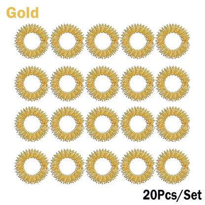 1/2/5/10/20Pcs Spiky Sensory Finger Massage Ring Acupuncture Ring Health Care Body Massager Relax Hand Massage Tool Home Office