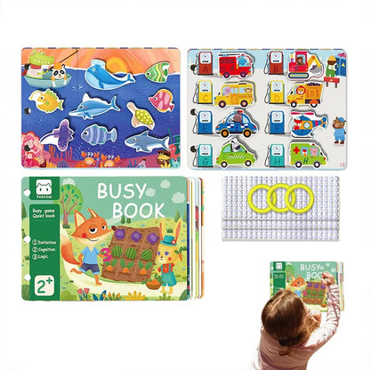 Kids Busy Book Cute Sensory Book Preschool Learning Activities for Boys & Girls Educational Sensory Toys Enhances Creativity